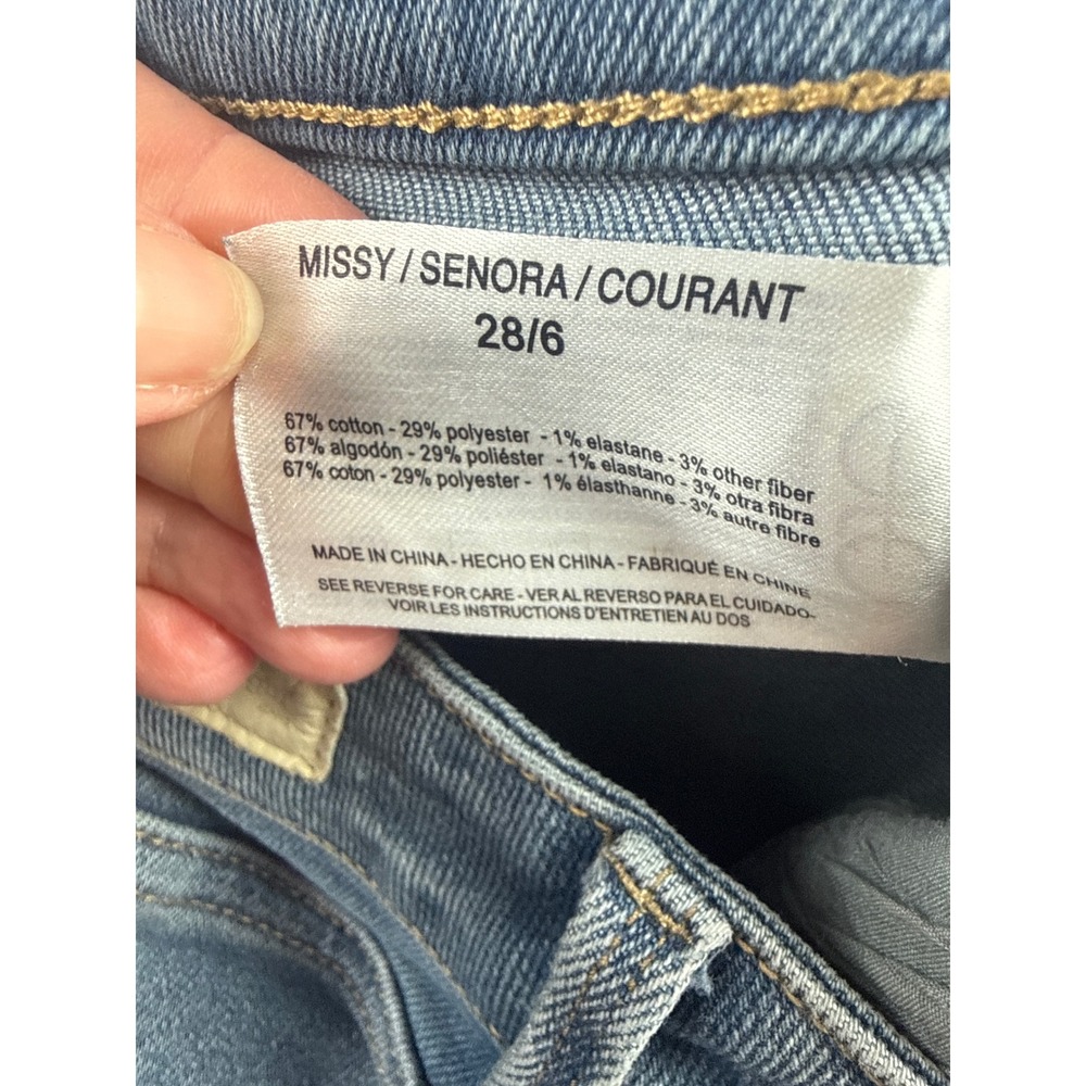 Skinnygirl Jeans The High Rise Straight Ankle Embellished Rhinestone Size 6 - Picture 7 of 9